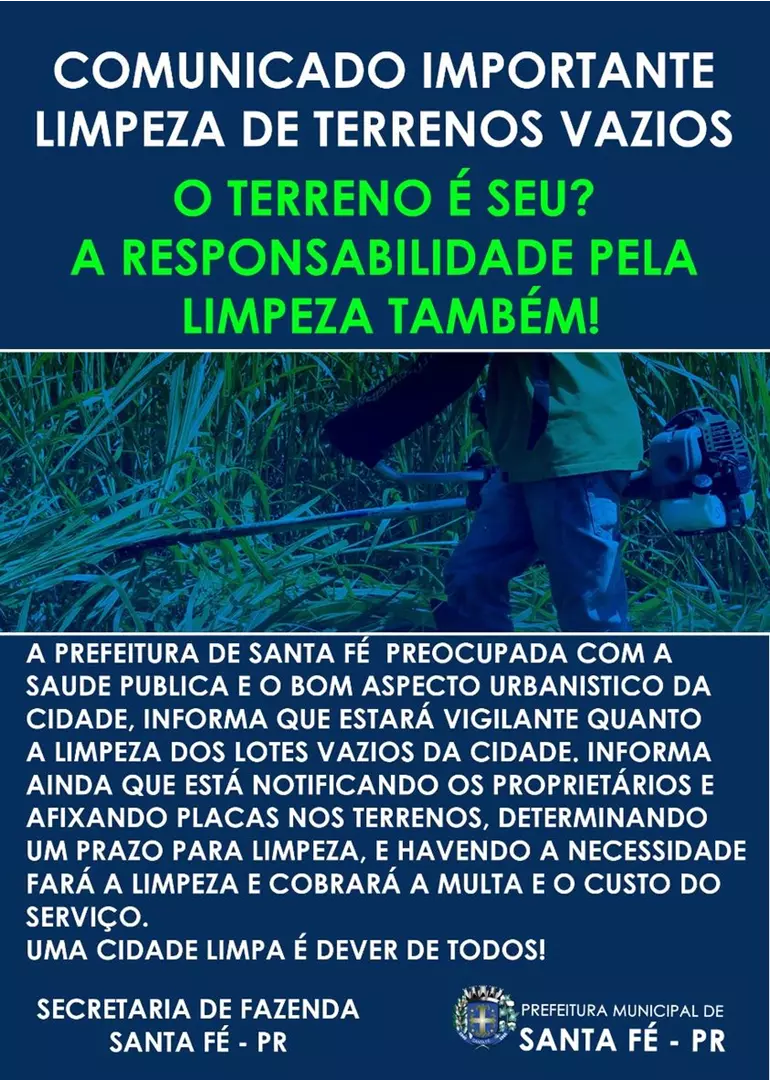 LIMPEZA DE TERRENOS VAZIOS
